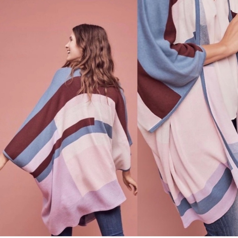 Anthropologie Plenty Tracy Reese Geometric Poncho